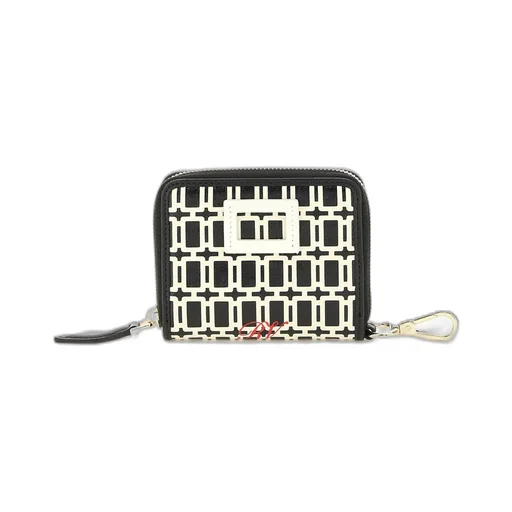 Logo Pattern Zipper Wallet