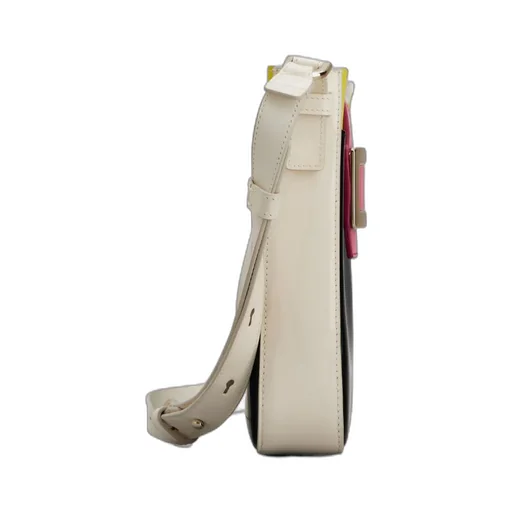 Logo Engraved Color Blocked Crossbody Bag