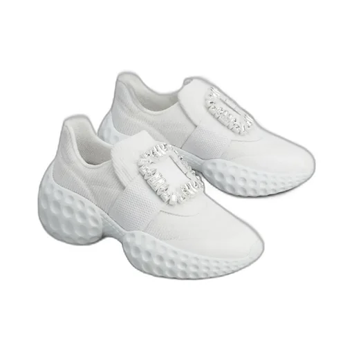 Viv' Run Crystal-Buckle Sneakers