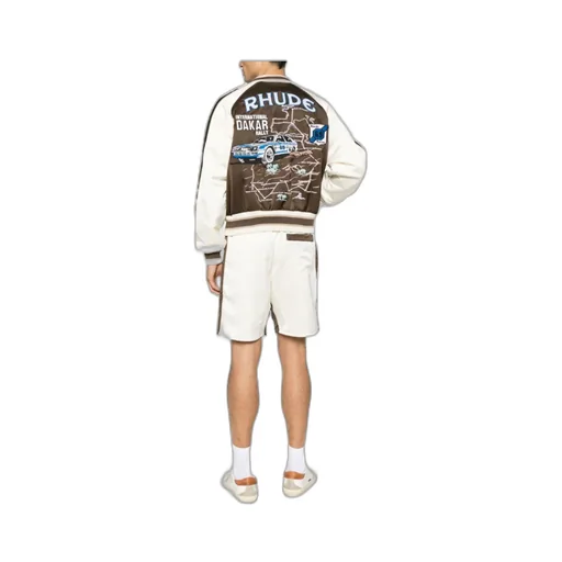 Crepe Satin Souvenir Bomber