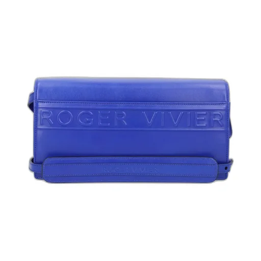 Embossed-Logo Leather Shoulder Bag