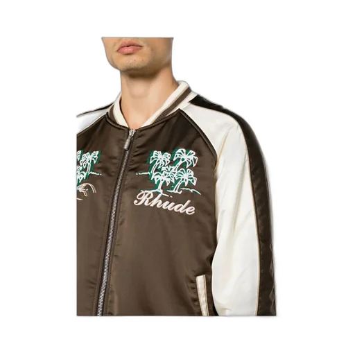 Crepe Satin Souvenir Bomber