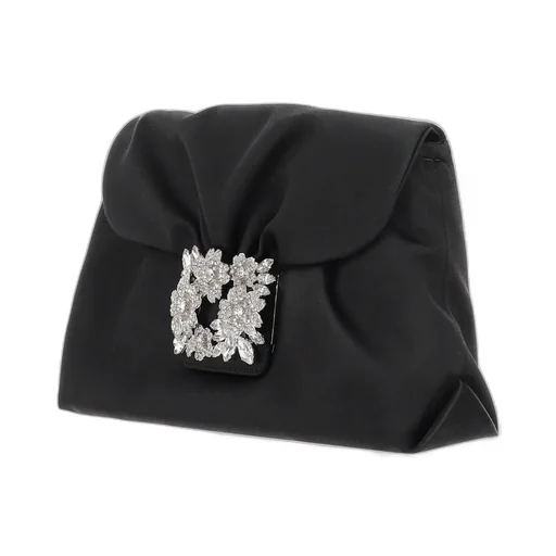 Rv Bouquet Strass Buckle Drape Clutch Bag