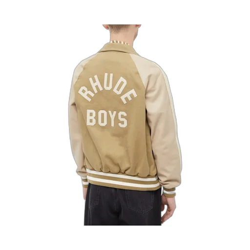Logo Patch Twill Bomber Jacket