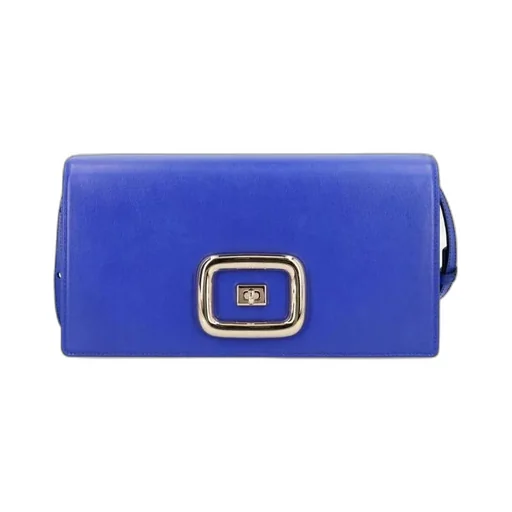 Embossed-Logo Leather Shoulder Bag