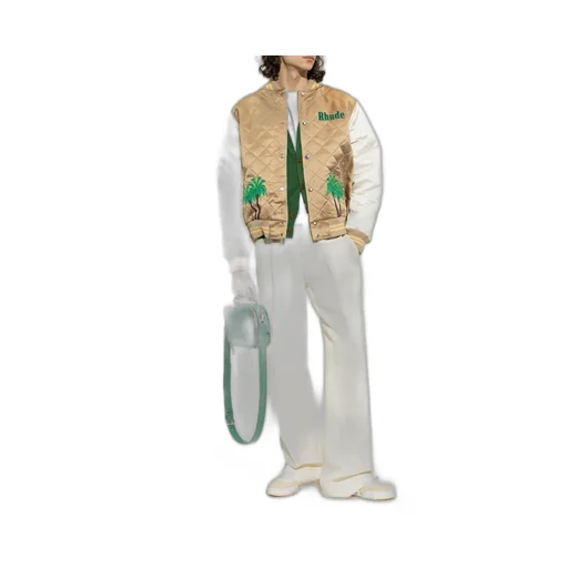 Diamond Quilted Satin Bomber Jacket