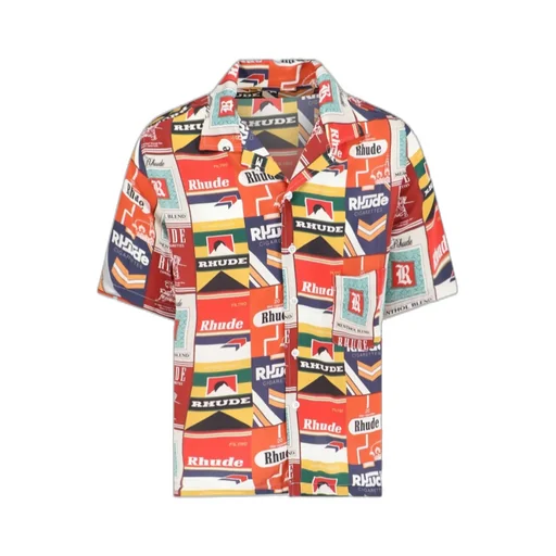 Cigarette Printed Short-Sleeved Shirt