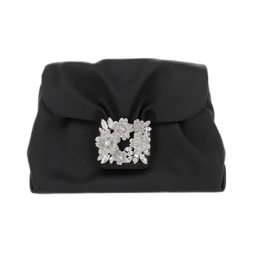 Rv Bouquet Strass Buckle Drape Clutch Bag
