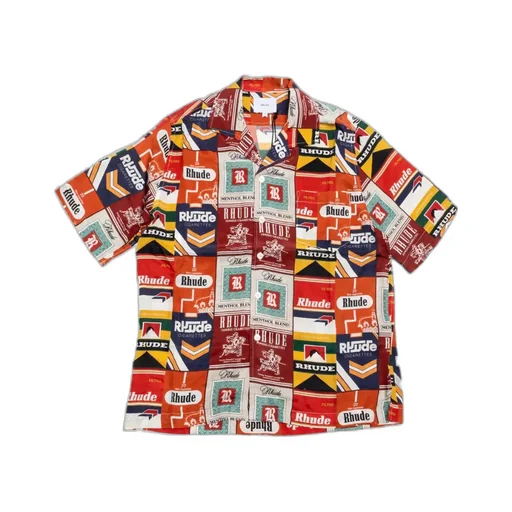Cigarette Printed Short-Sleeved Shirt