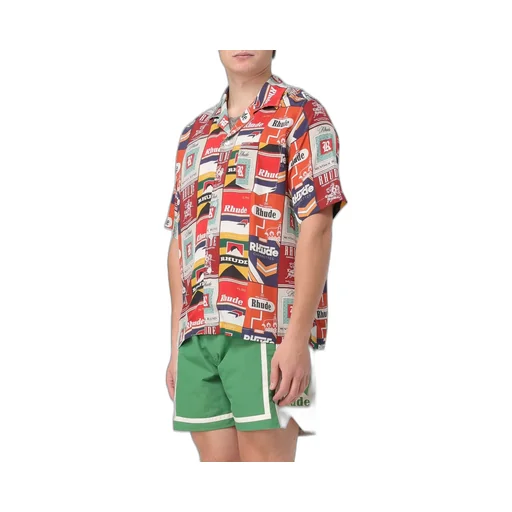 Cigarette Printed Short-Sleeved Shirt