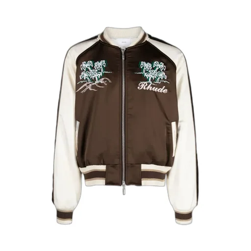 Crepe Satin Souvenir Bomber