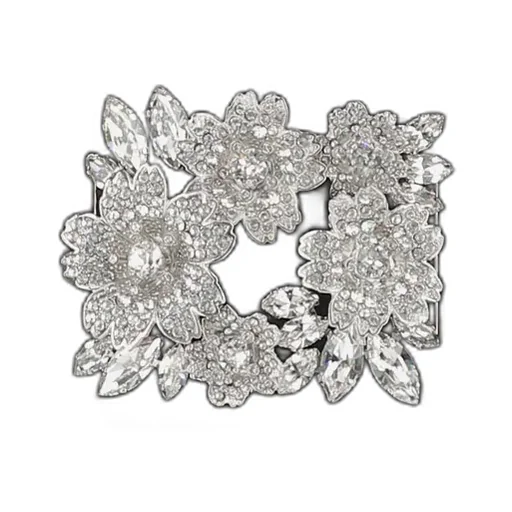 Rv Bouquet Strass Buckle Drape Clutch Bag
