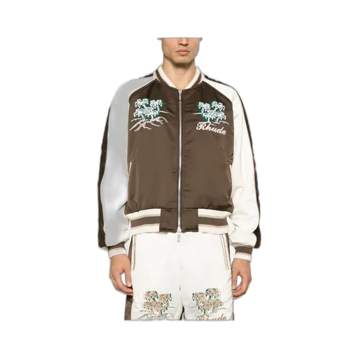 Crepe Satin Souvenir Bomber