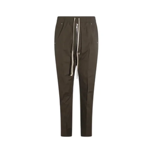 Drawstring Zip-Fly Drop-Crotch Trousers