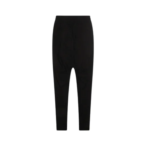 Rick Owens Concordians Drawstring Long In Black Wool Flannel