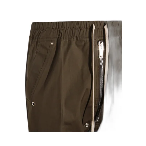 Drawstring Zip-Fly Drop-Crotch Trousers