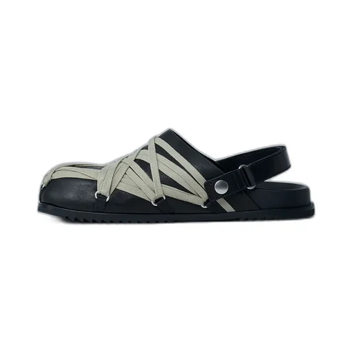 Granola Lace-Up Leather Clogs