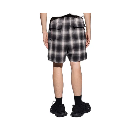 Plaid Logo Drawstring Shorts
