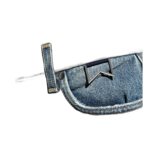 Mid Rise Boxer Distressed Jeans