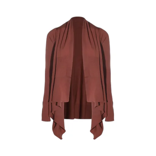 Ribbed Asymmetric Cardigan