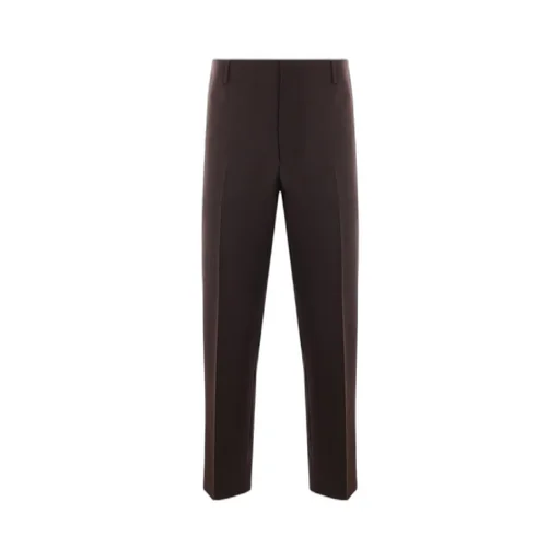 Pressed-Crease Straight Trousers