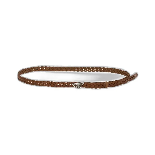 Logo-Plaque Braided Belt