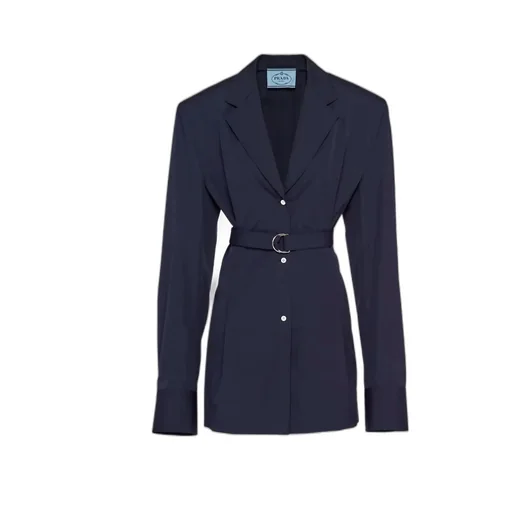 Cotton Poplin Belted Blazer