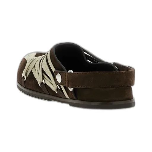 Rick Owens Concordians Megalace® Mule Granola In Brown Suede Leather