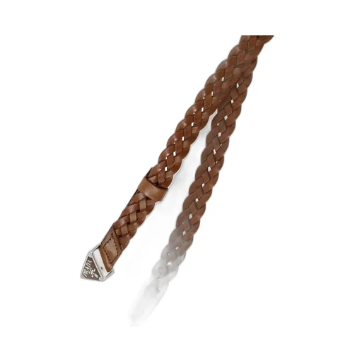 Logo-Plaque Braided Belt