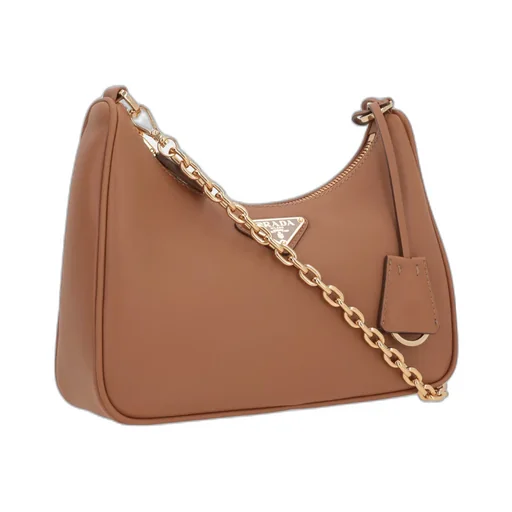 Triangle-Logo Zipped Shoulder Bag