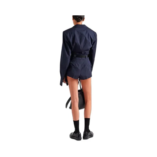 Cotton Poplin Belted Blazer