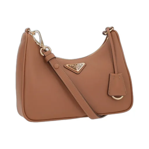 Triangle-Logo Zipped Shoulder Bag