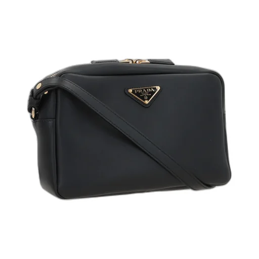 Triangle-Logo Zipped Shoulder Bag
