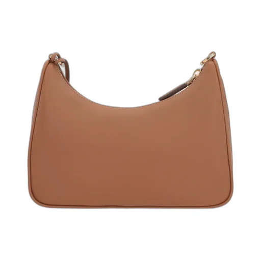 Triangle-Logo Zipped Shoulder Bag