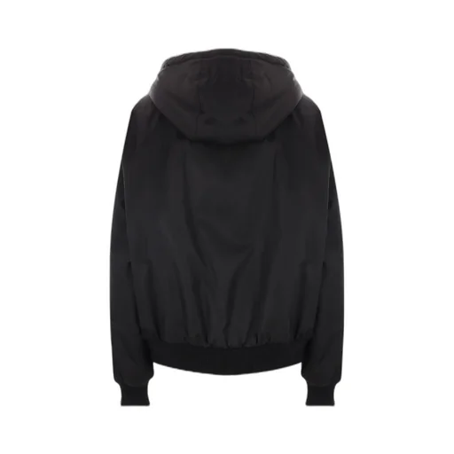 Re-Nylon Triangle-Logo Zipped Hooded Jacket