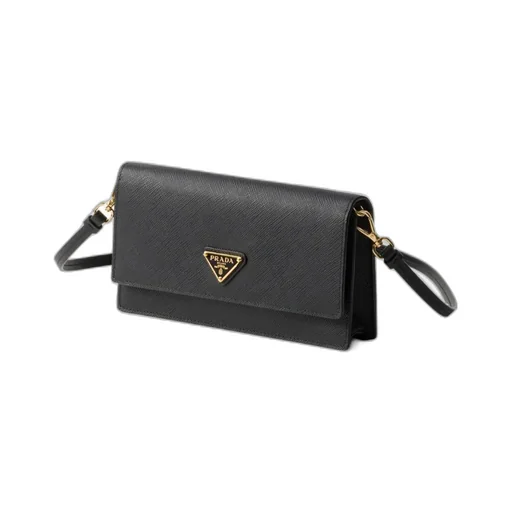 Mini Saffiano Logo Flip Shoulder Bag