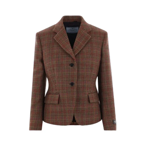 Checked Single Breasted Jacket