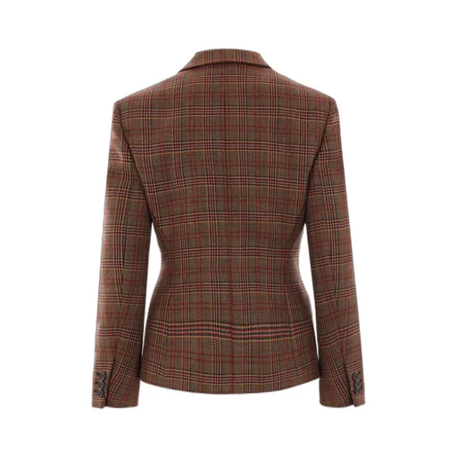 Checked Single Breasted Jacket