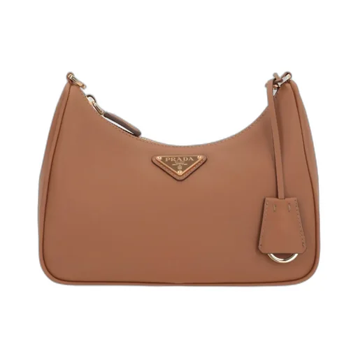 Triangle-Logo Zipped Shoulder Bag