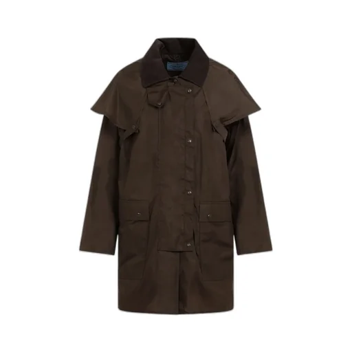 Corduroy-Collar Long-Sleeved Storm Jacket
