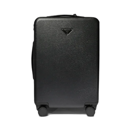 Triangle-Logo Zipped Suitcase