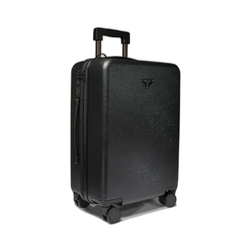 Triangle-Logo Zipped Suitcase
