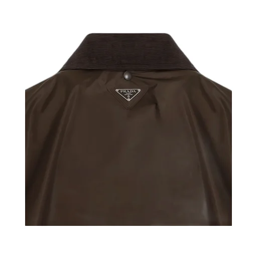 Corduroy-Collar Long-Sleeved Storm Jacket
