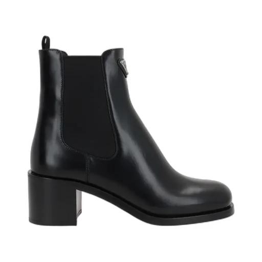 Triangle-Logo Ankle Boots