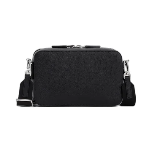 Logo Plaque Zipped Small Shoulder Bag