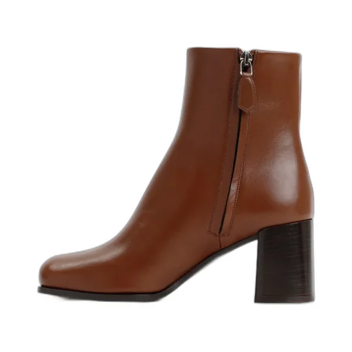 Triangle-Logo Leather Boots