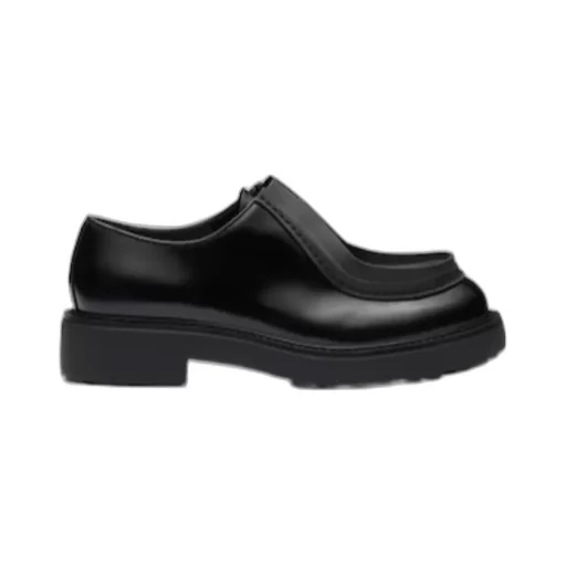 Opaque Brushed Leather Lace-Up Shoes