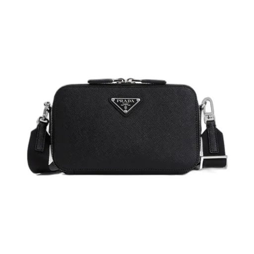 Logo Plaque Zipped Small Shoulder Bag