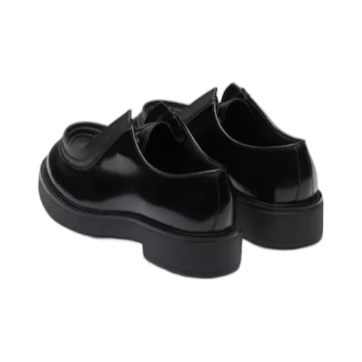 Opaque Brushed Leather Lace-Up Shoes