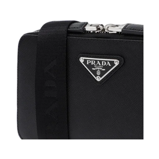 Logo Plaque Zipped Small Shoulder Bag